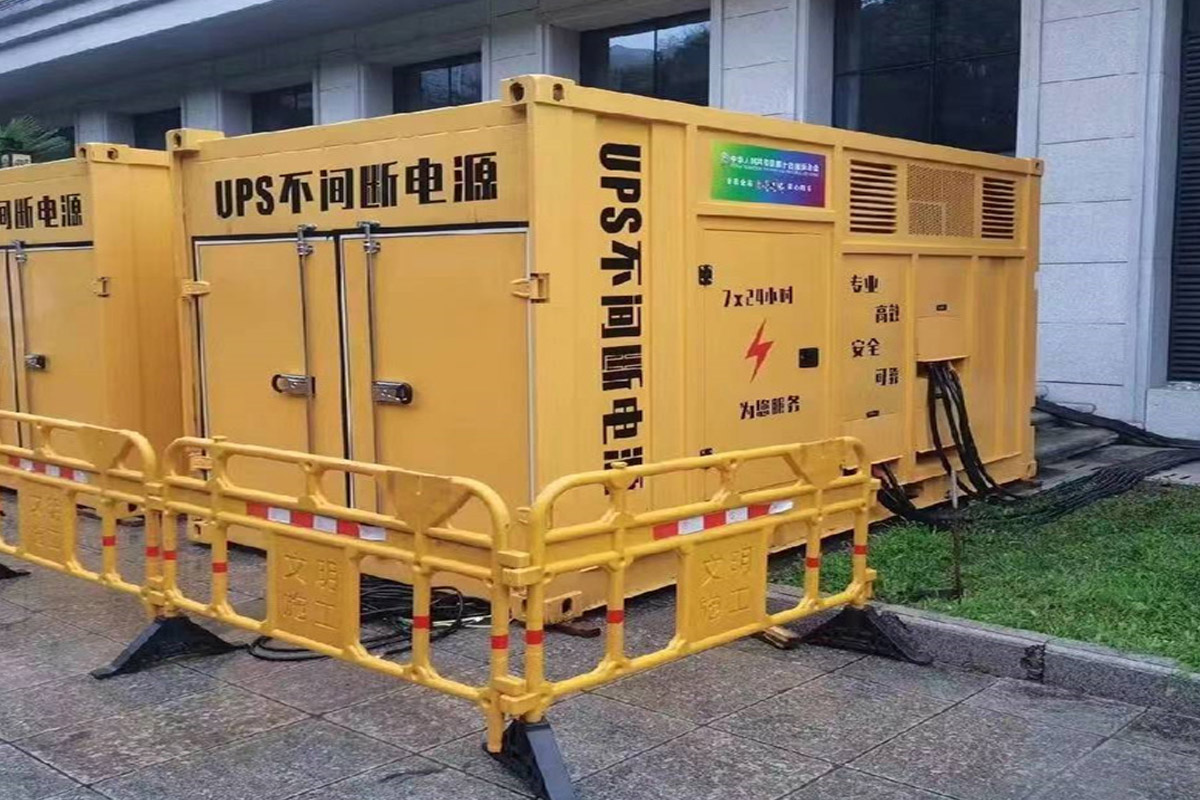 昆玉发电机租赁施工现场